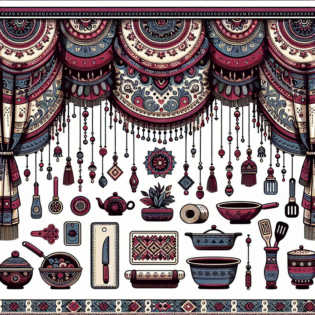 opt for a bohemian themed valance