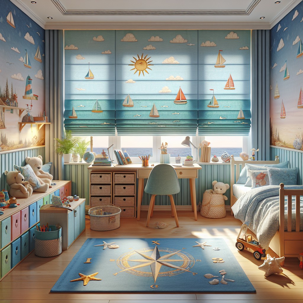 coastal roman shades for kids rooms making waves with decor