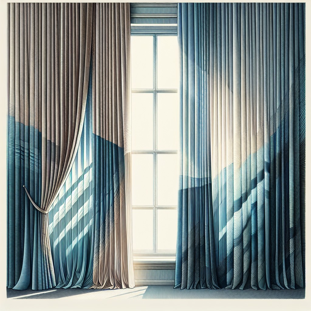 combining different fabric textures in pencil pleat curtains