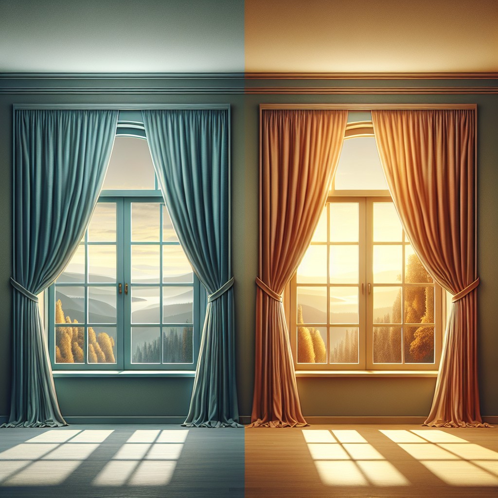 complementary colors for side by side windows