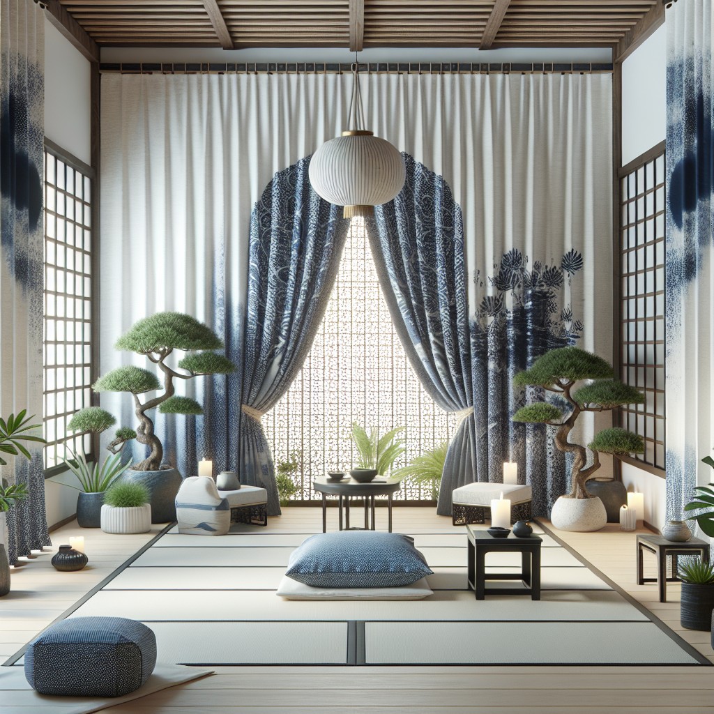 creating a zen space shibori curtains and feng shui