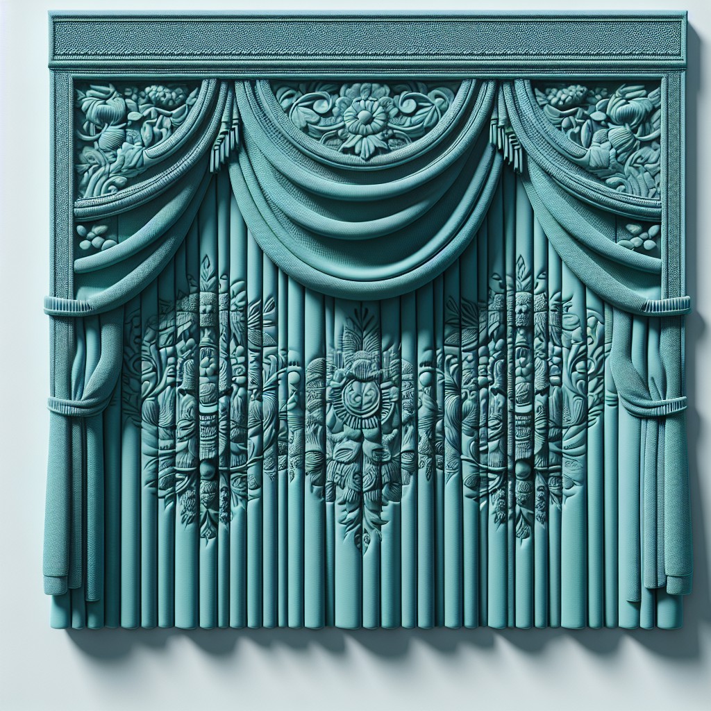 embossed thermal blackout teal valance
