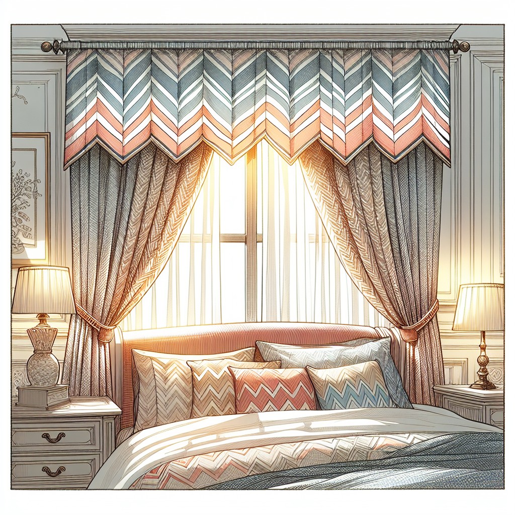 experiment with a chevron patterned valance