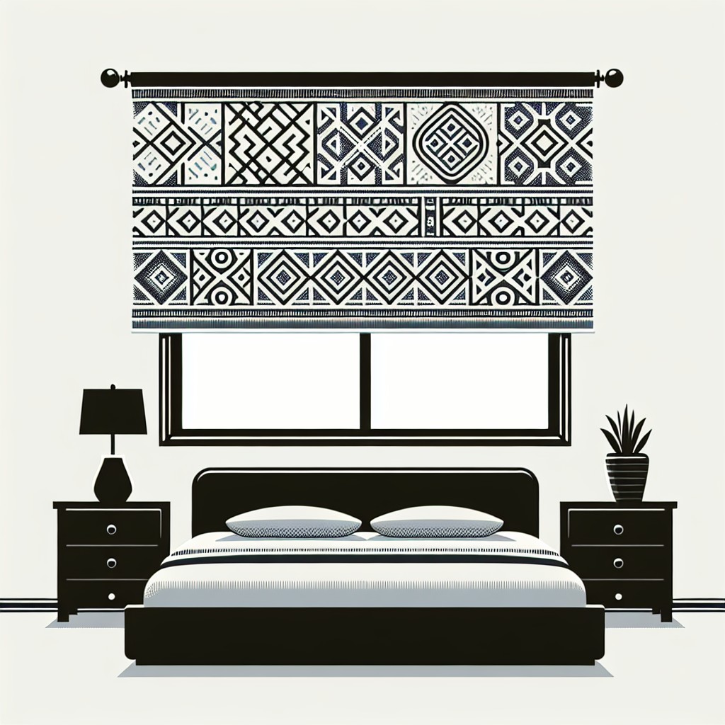 experiment with geometric patterns on valances