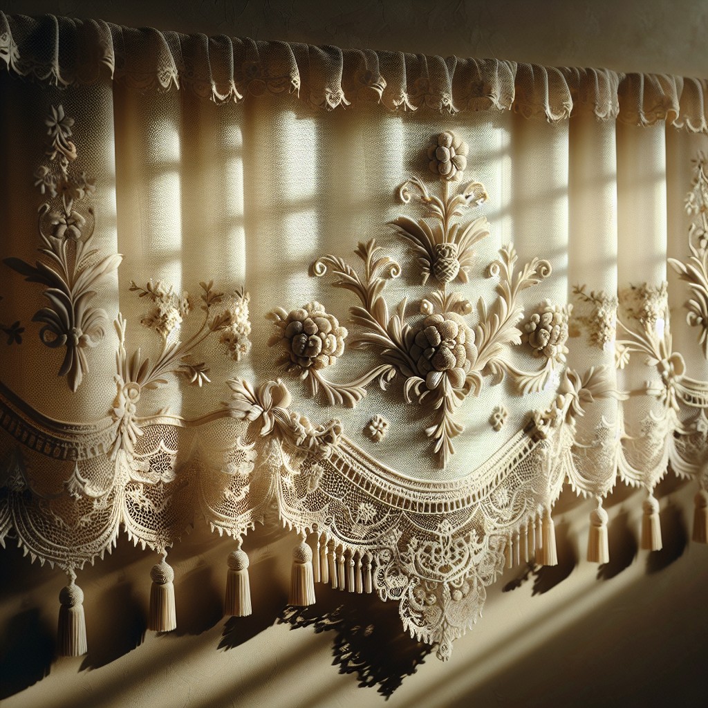 french country valances with lace detail