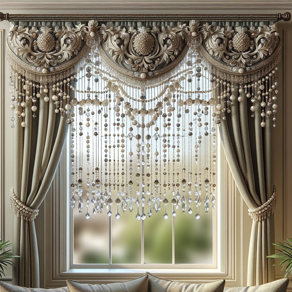 incorporate valances with beaded fringes