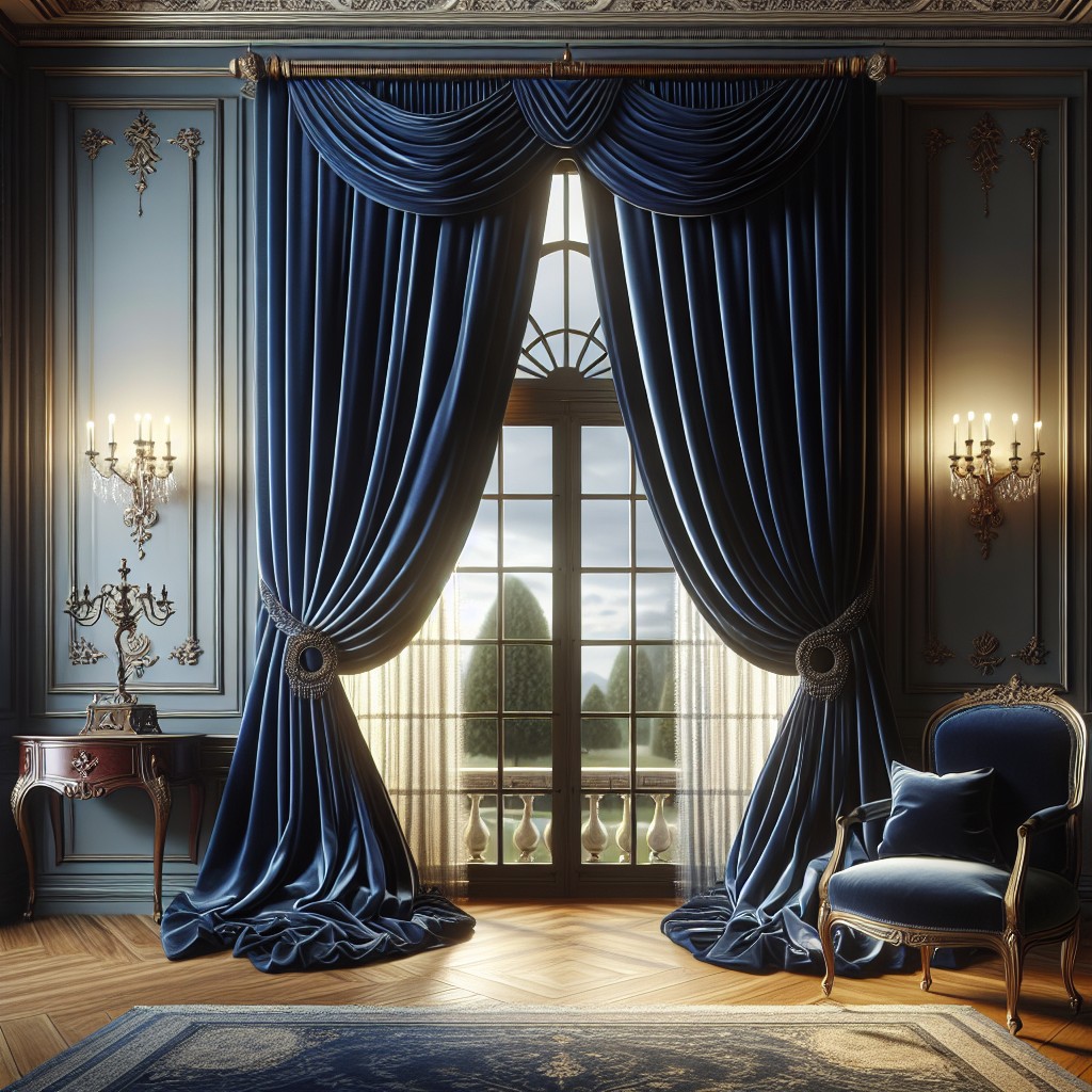 indigo velvet luxurious curtain styles