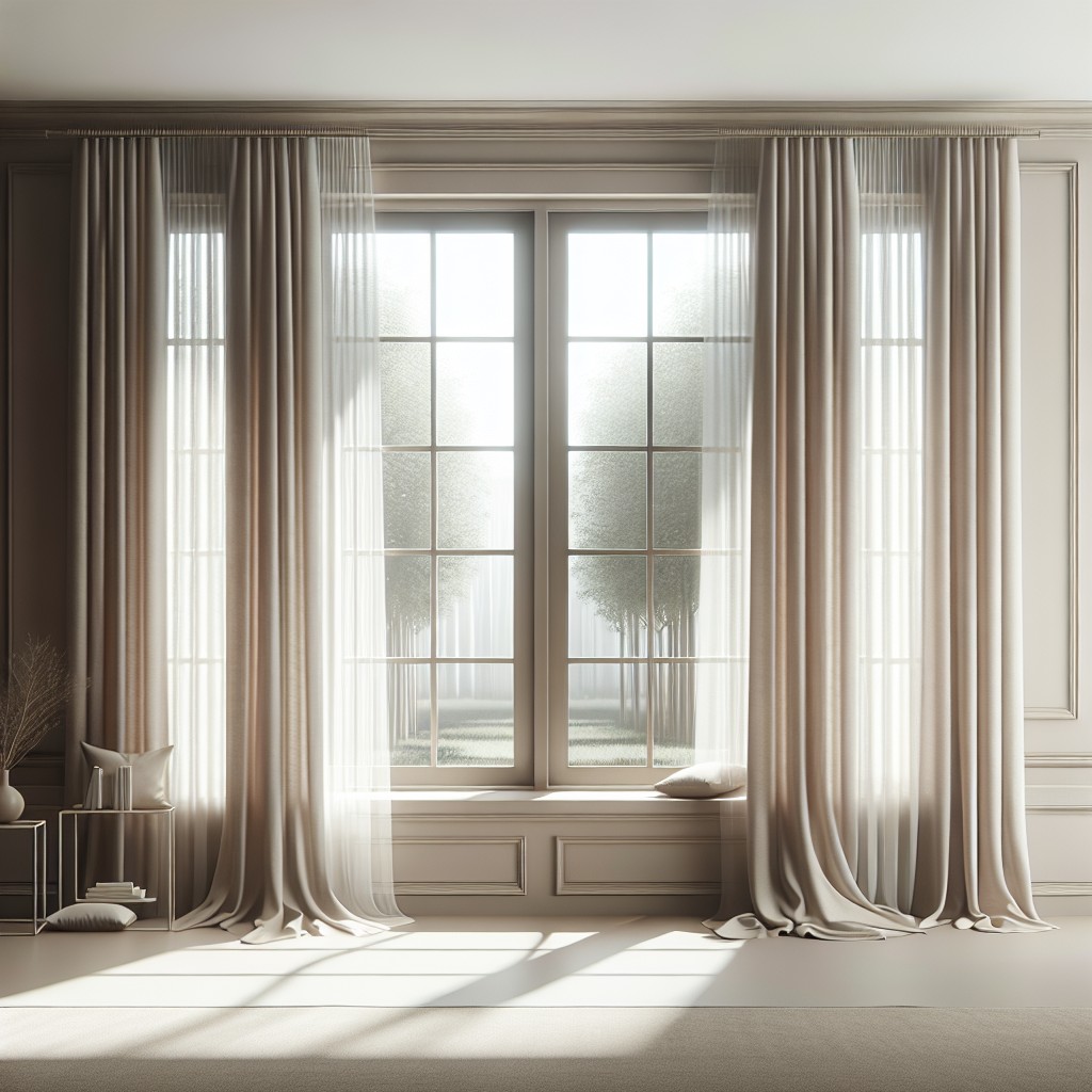 minimalistic approach to double window treatments