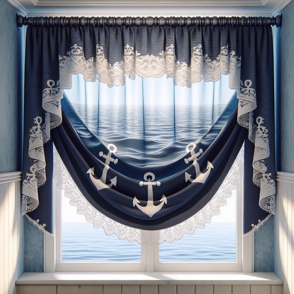 nautical themed bathroom valances