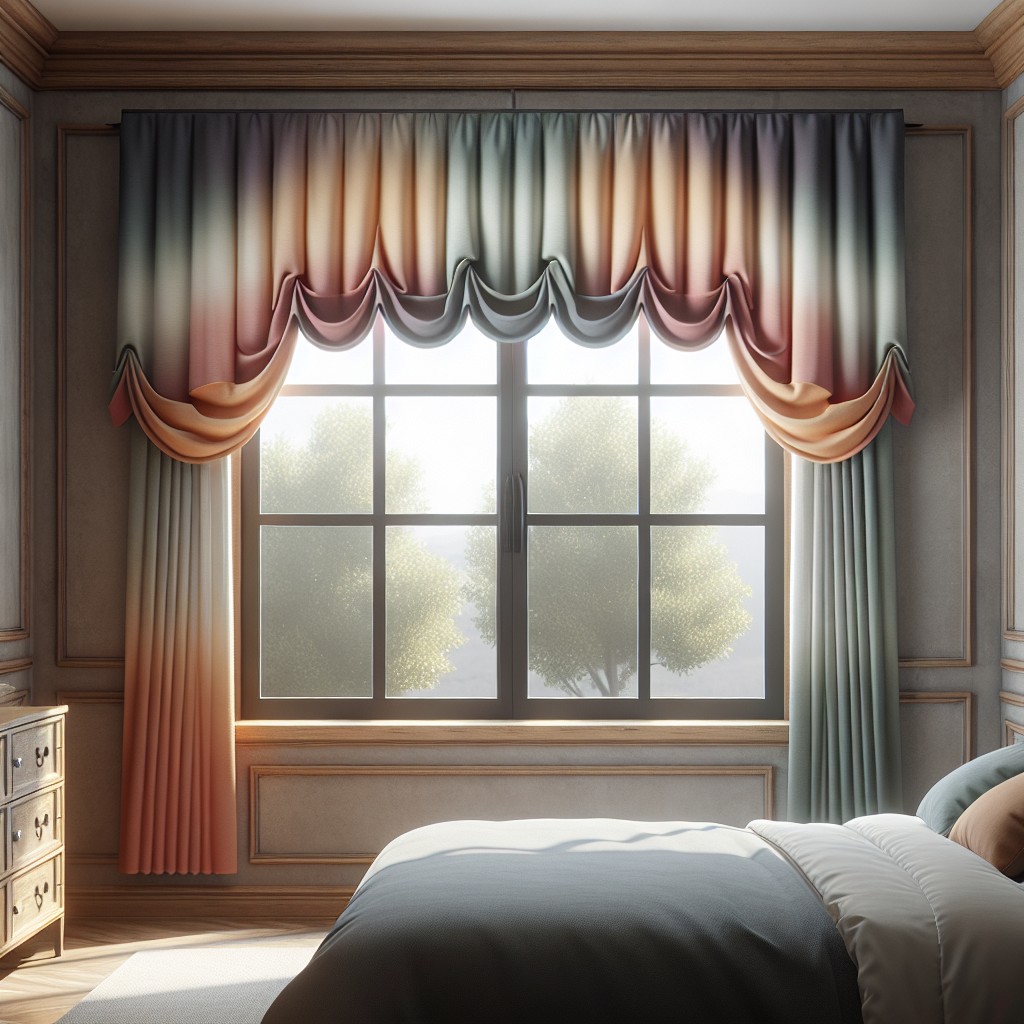 try valances with a subtle ombre effect