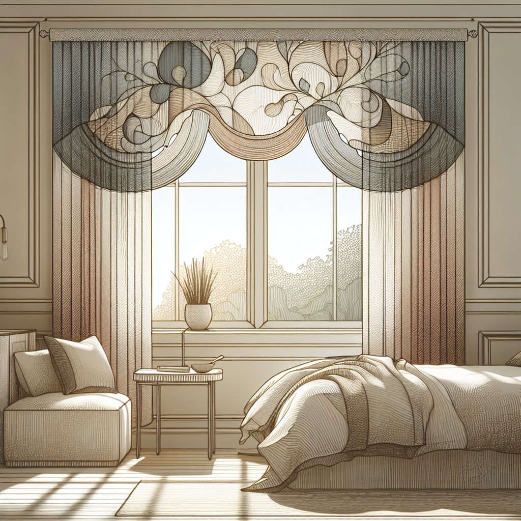 use valances with abstract designs