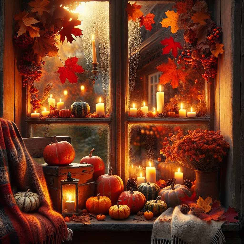 10 cozy candle displays in windows