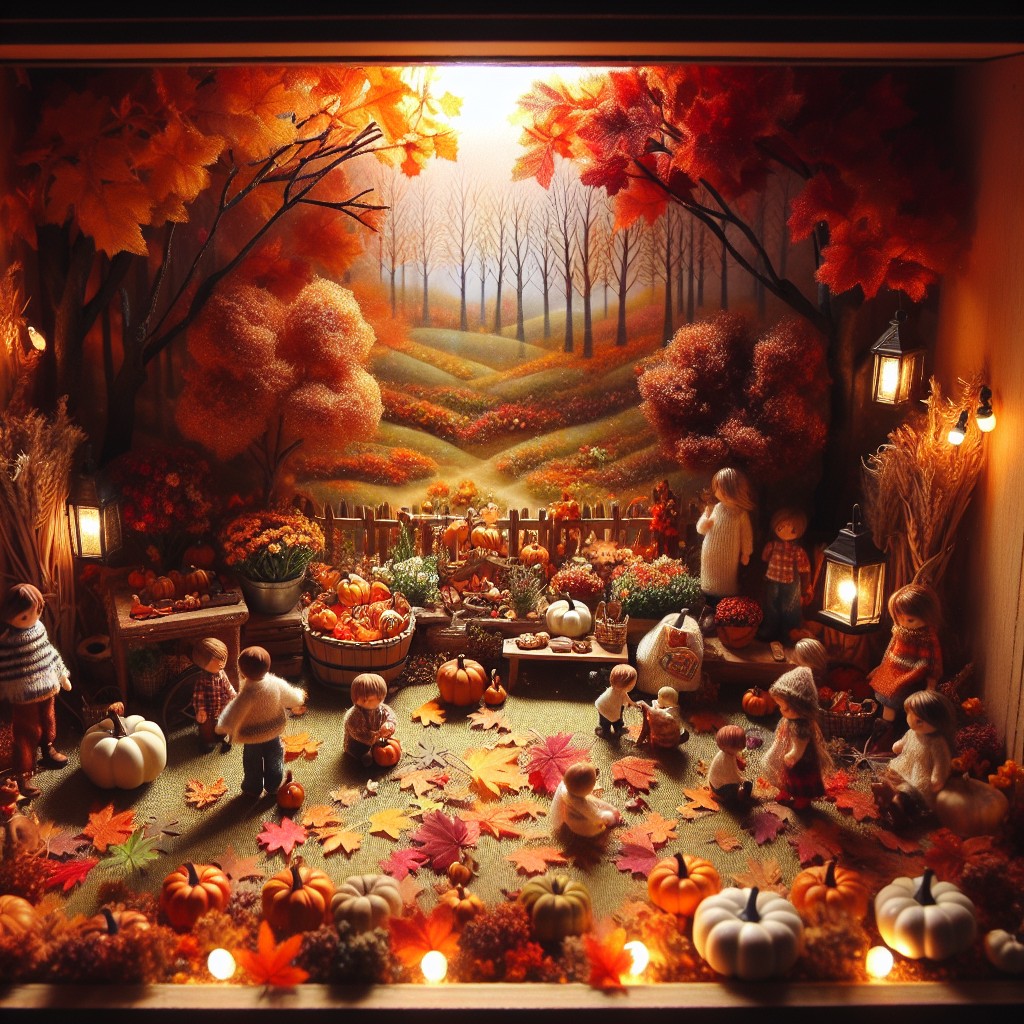23 window shadow boxes for miniature fall scenes