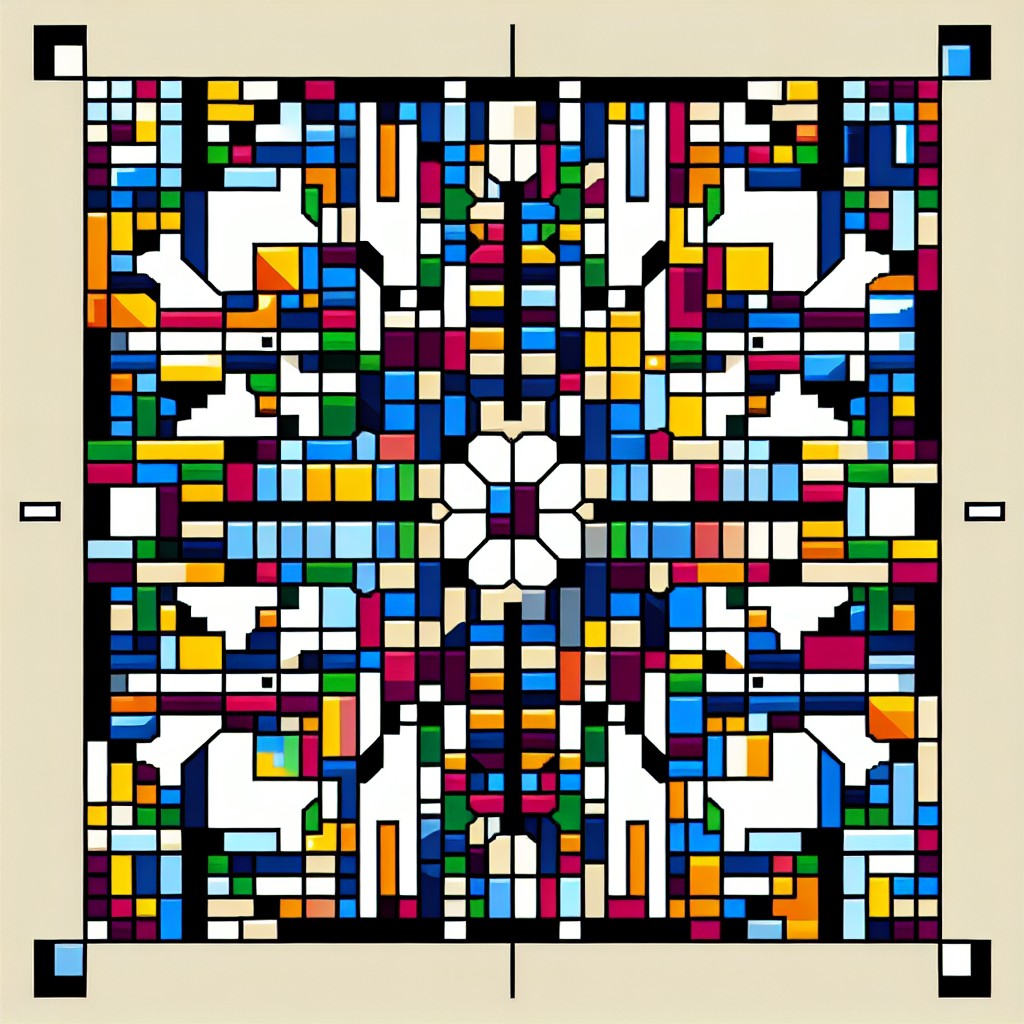abstract stained glass window design