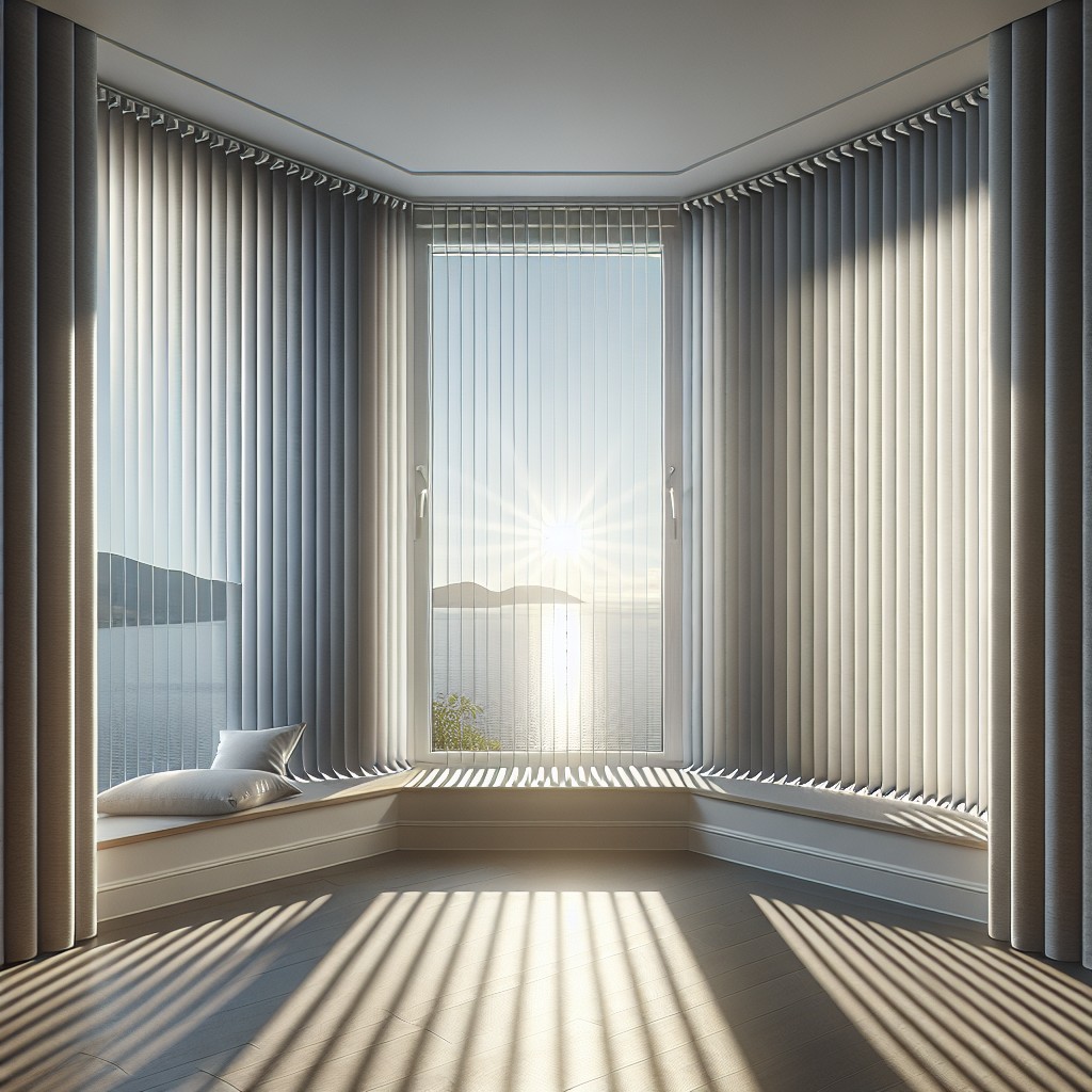 angled vertical blinds for contemporary appeal