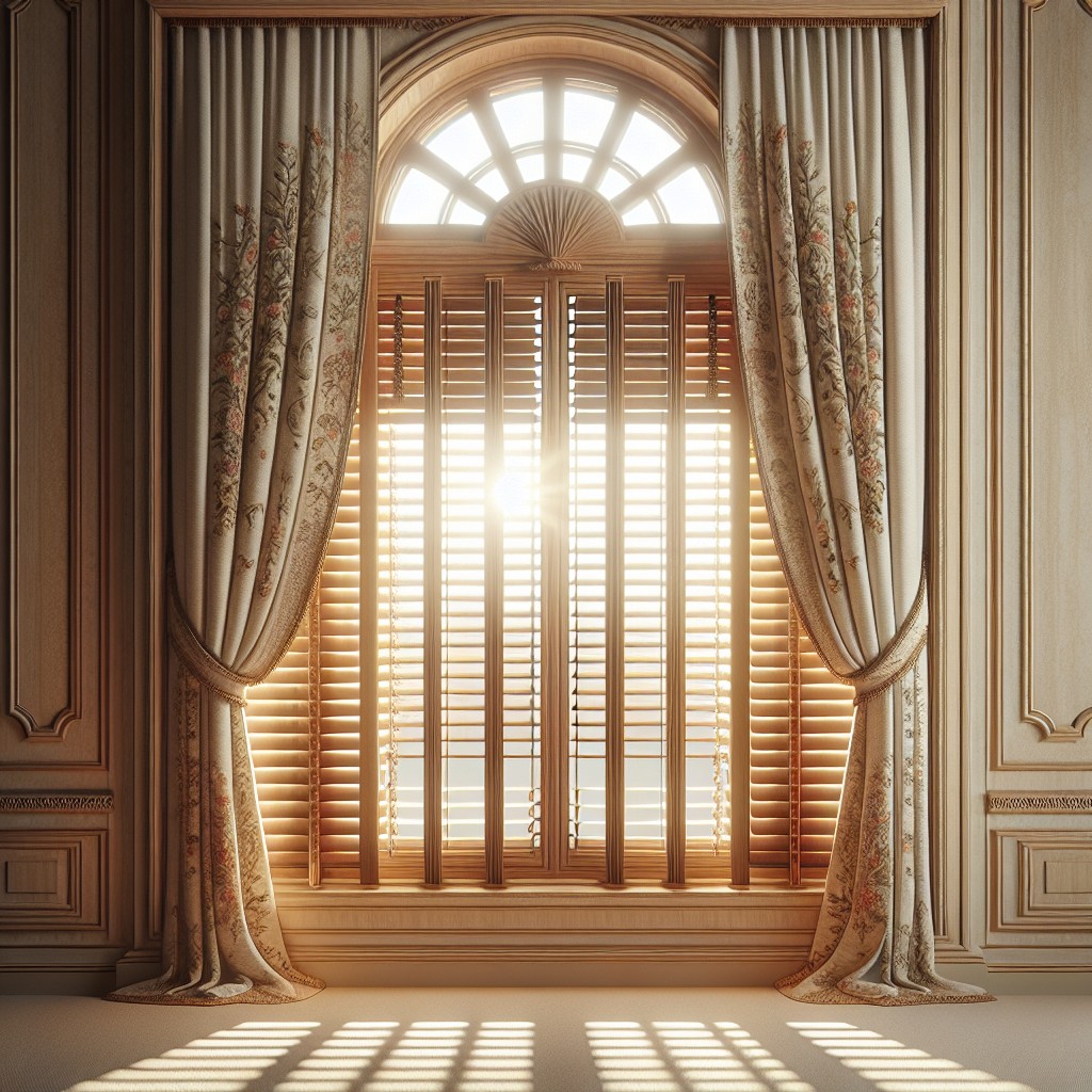 arched window blinds versus curtains which suits better
