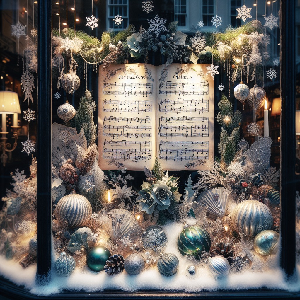 christmas carol sheet music background