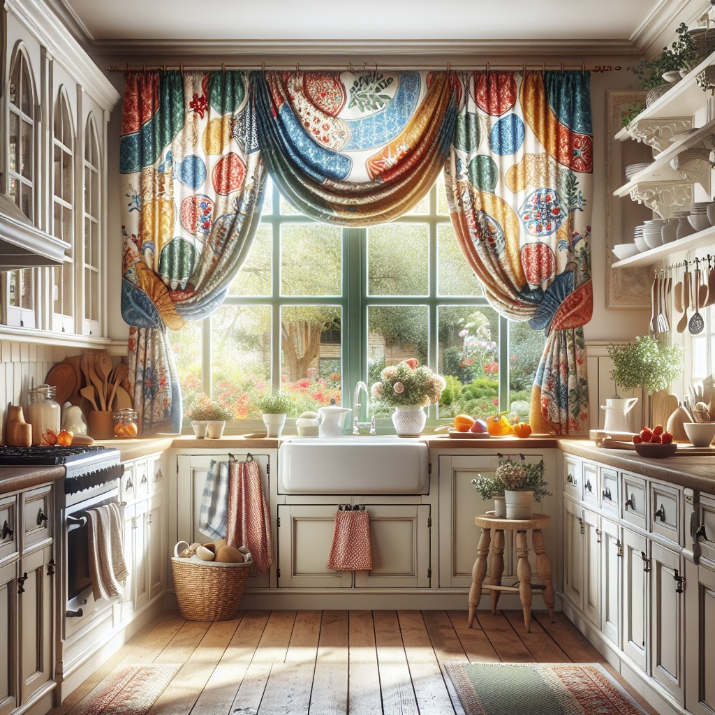 colorful window treatment options for bay windows