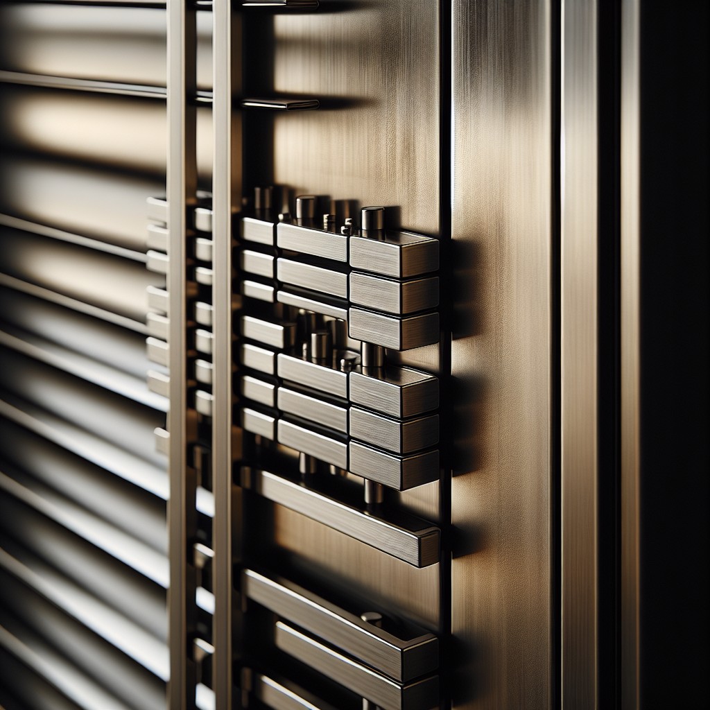 consider magnetic blinds for steel door windows