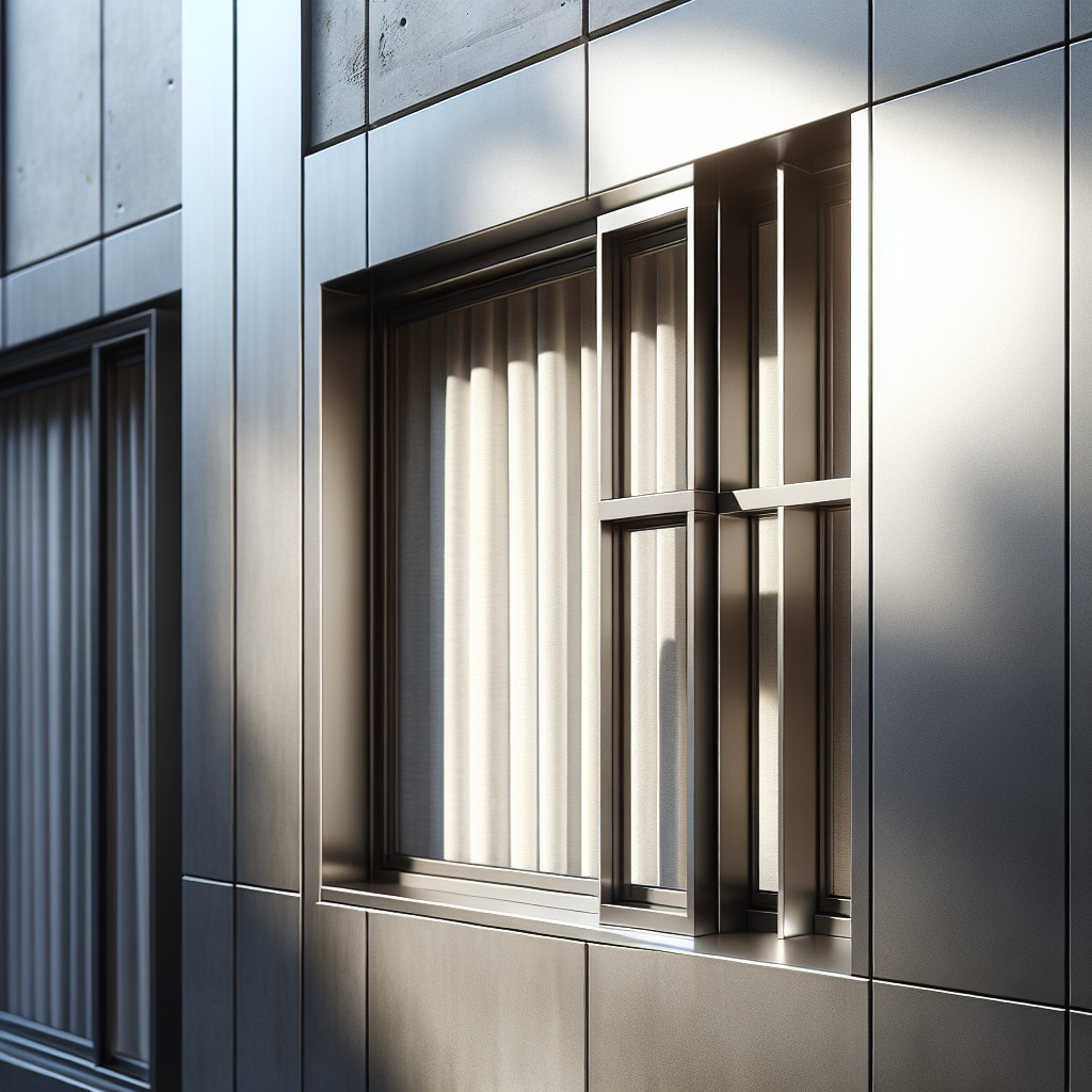 contemporary metal window casings