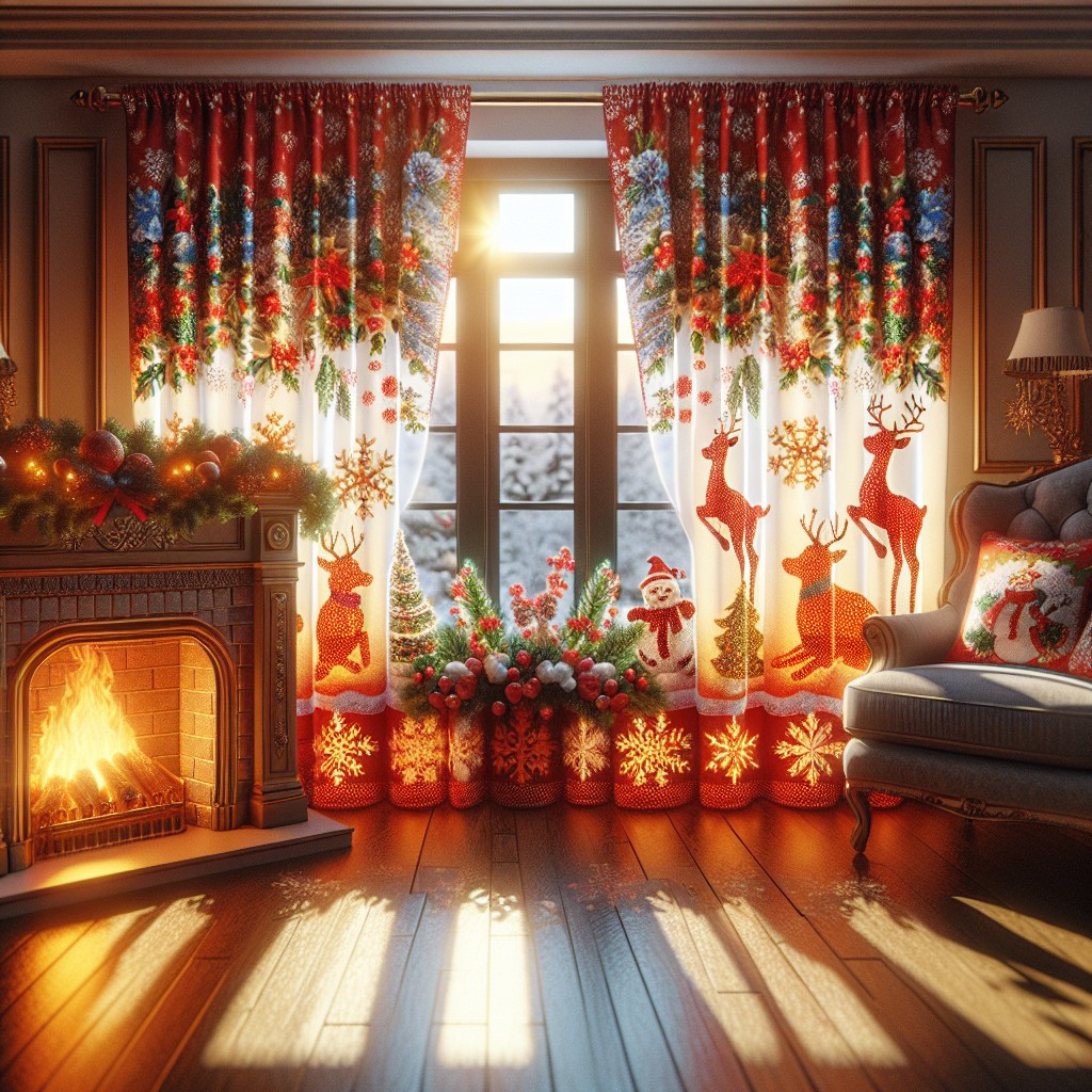 create a theme with holiday inspired curtains