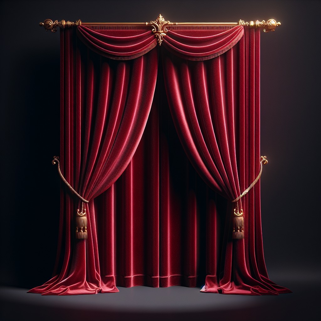 create theatre style velvet curtains