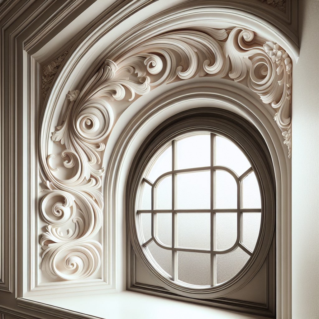 curved plaster molding for traditional arched window trims