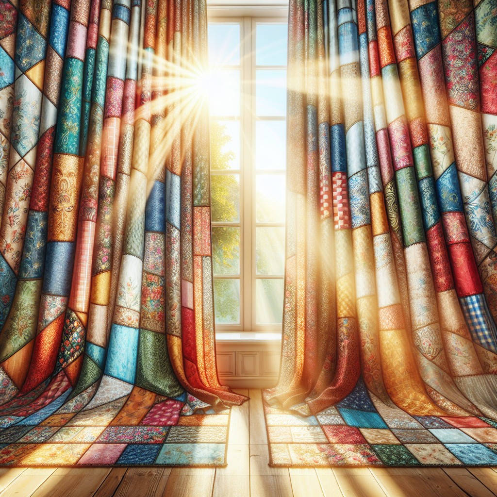 diy patchwork curtains