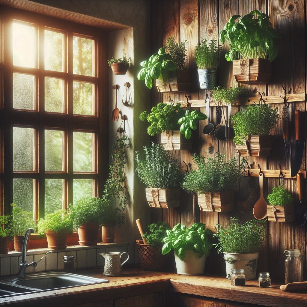 diy vertical herb garden near your kitchen window