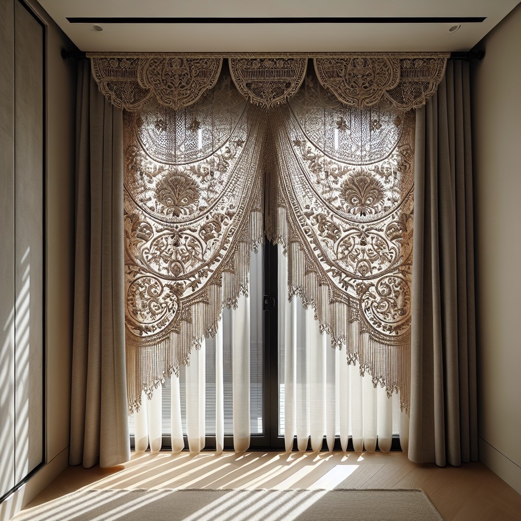 embroidered drapery valances
