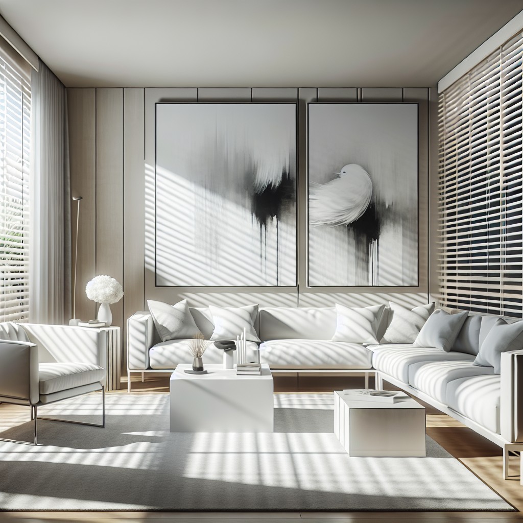 explore the simplicity of white wood blinds