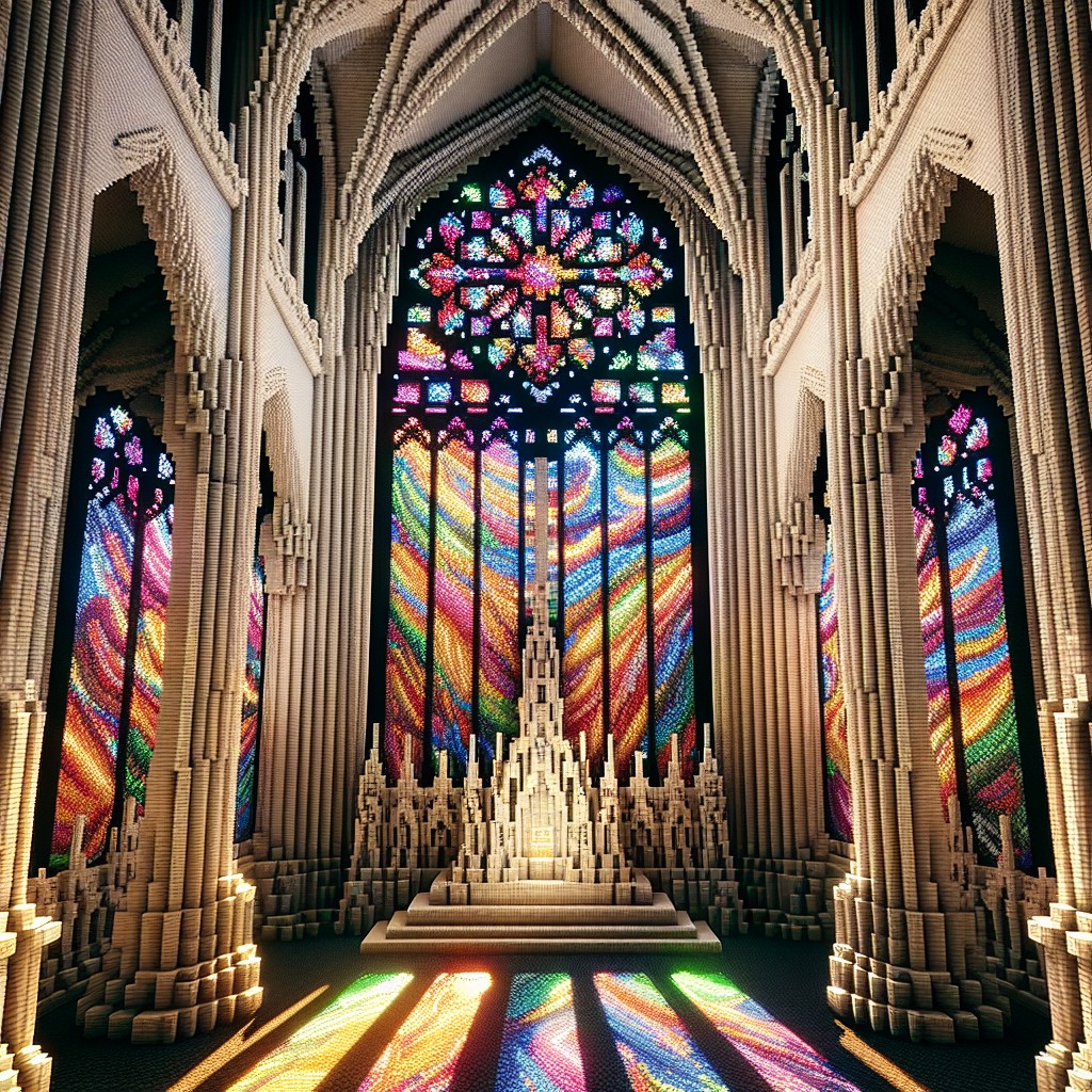 gothic style minecraft stained glass