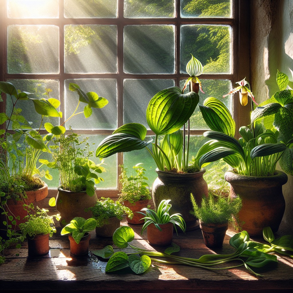 growing rare herbs in a windowsill garden