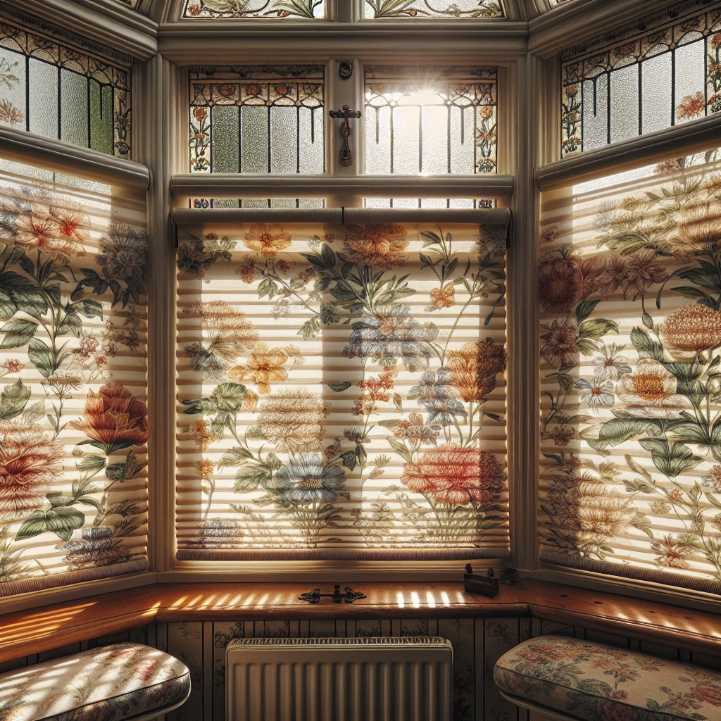 harness the vintage charm with floral patterned blinds