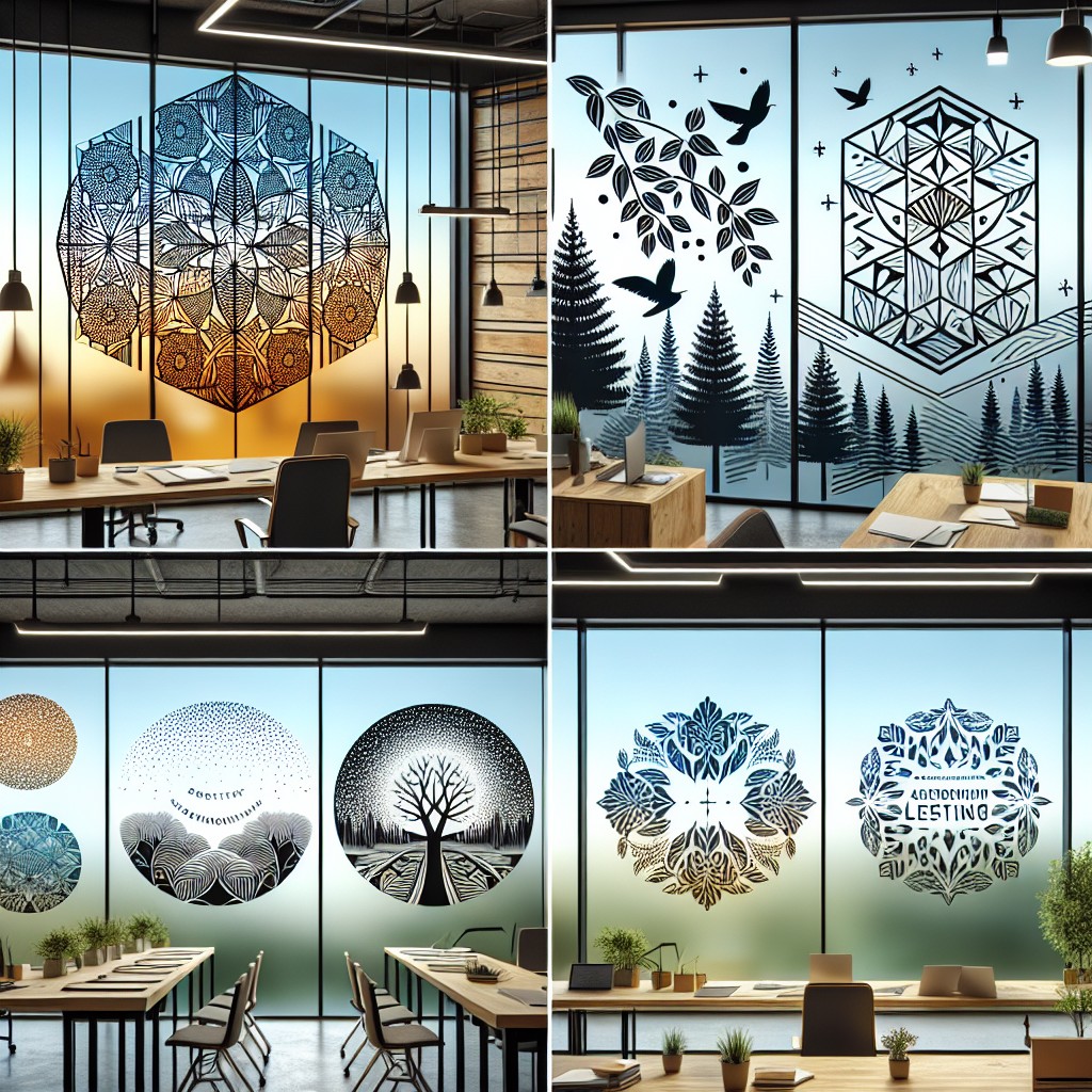 innovative office window sticker designs