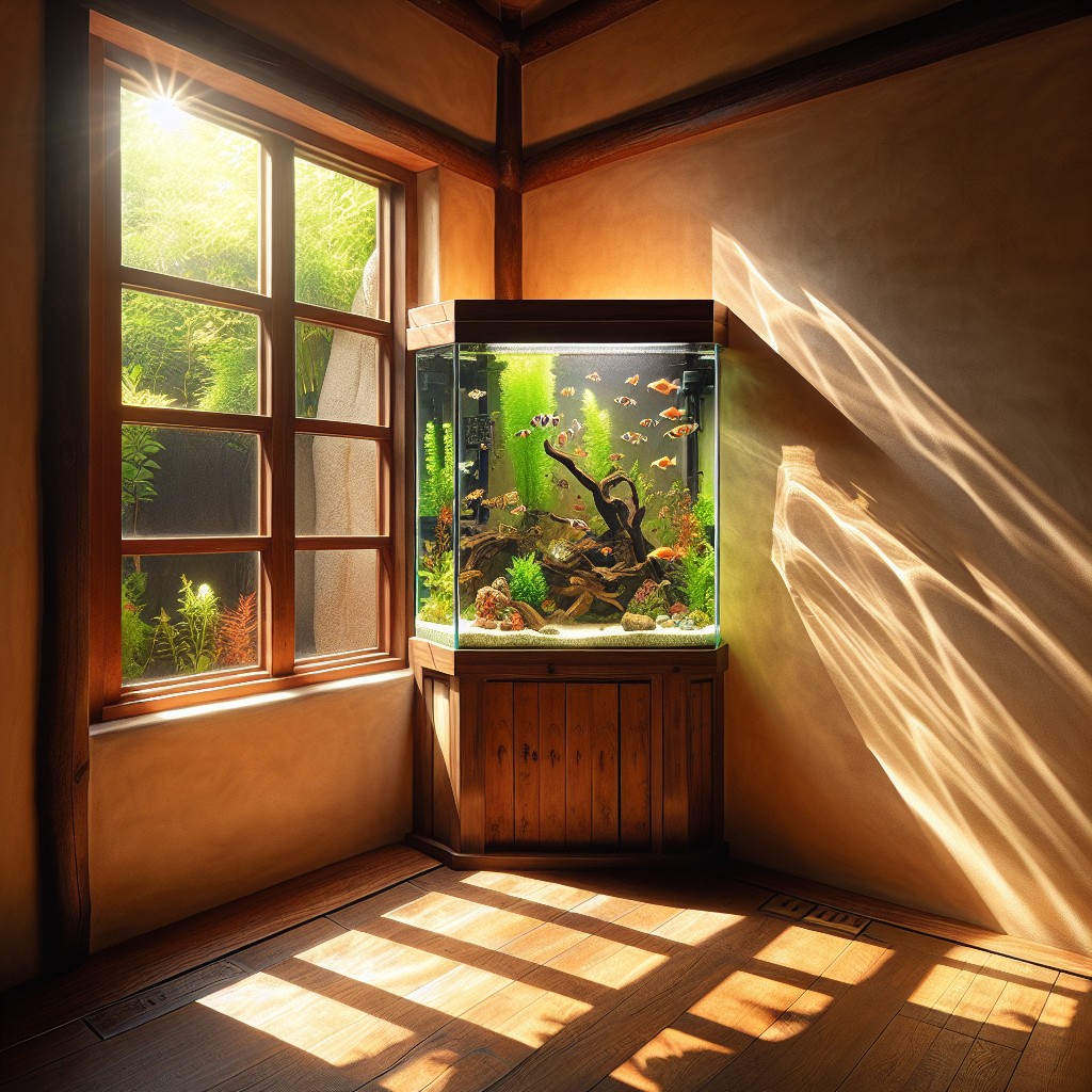 install a fish tank or terrarium