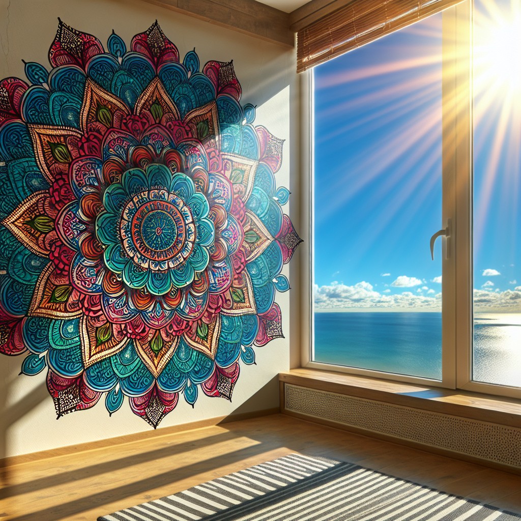 intricate mandala window stickers