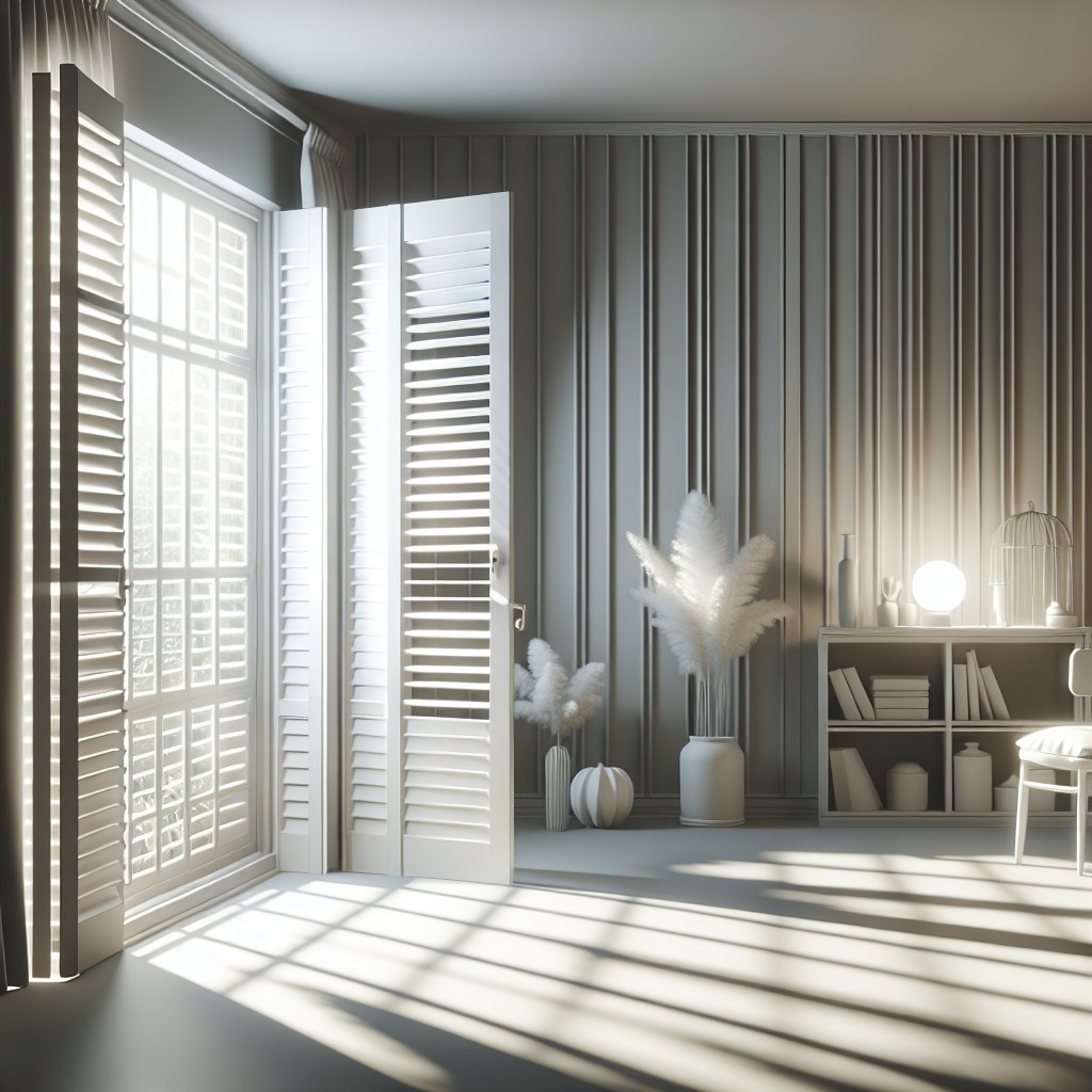introduce scandinavian style with white and minimalist shutters