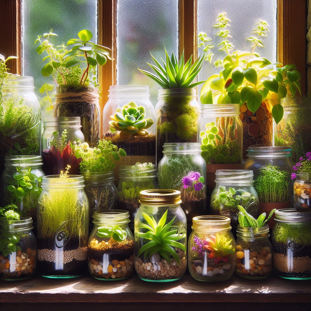 jam jar window garden