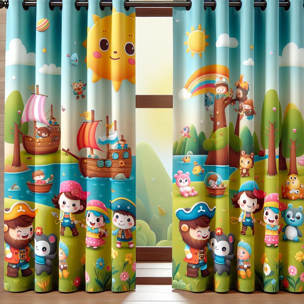 make childrens cartoons inspired curtains