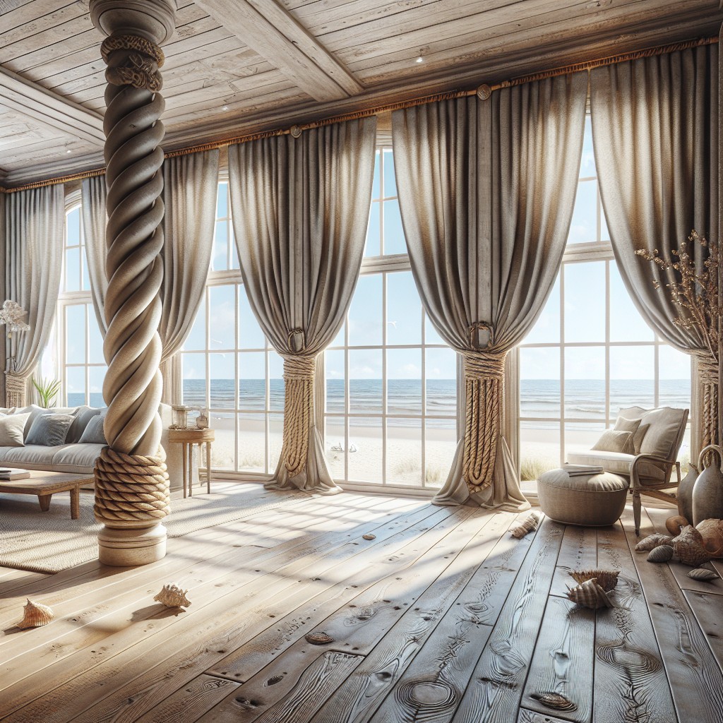 nautical rope styled continental rods for beach houses