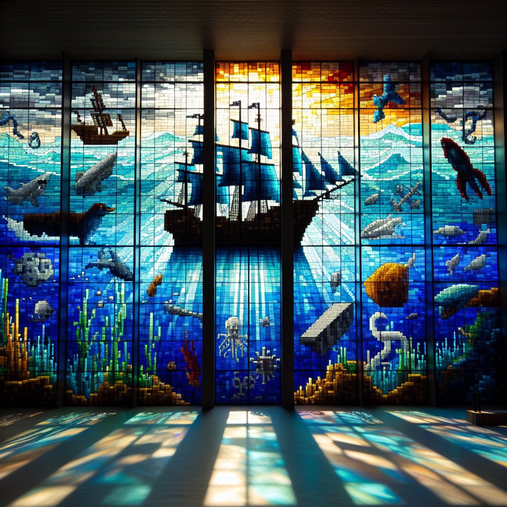 nautical theme stained glass windows
