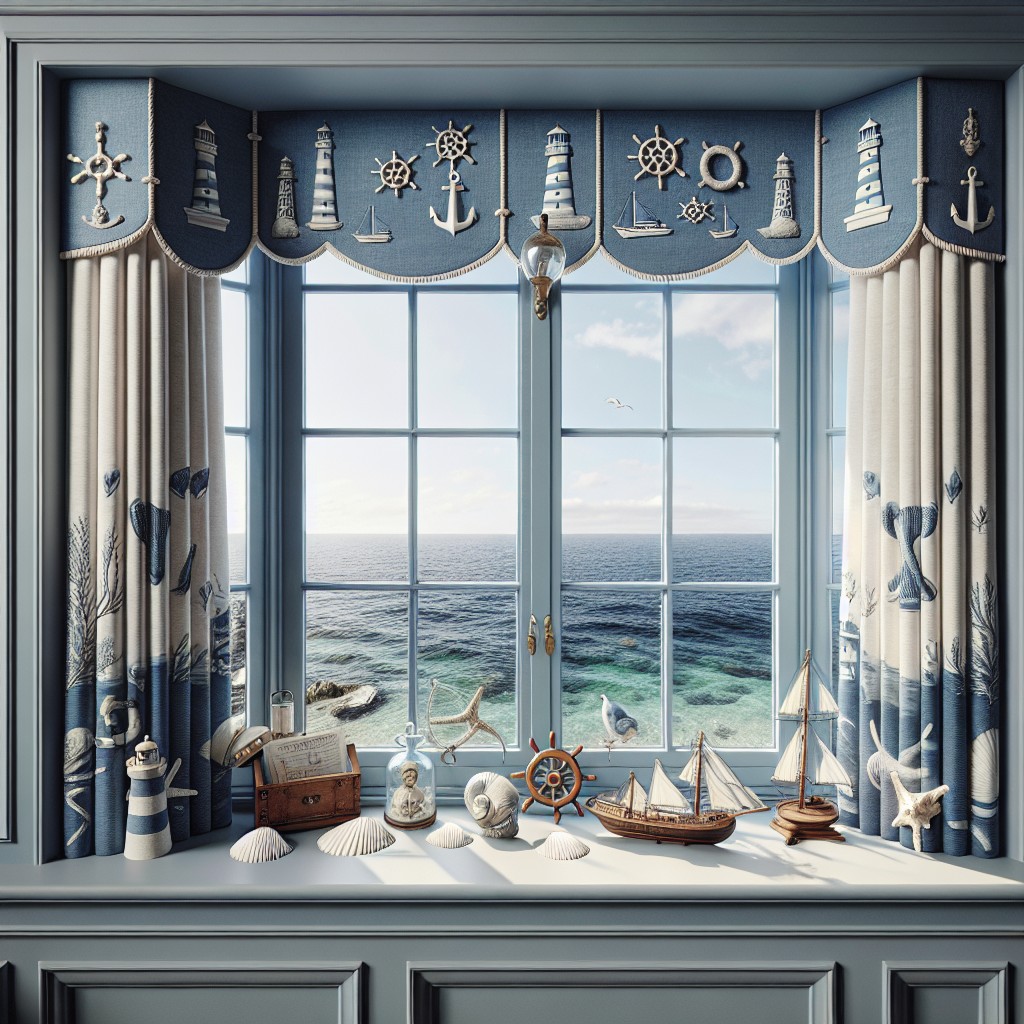 nautical window treatment ideas for bay windows