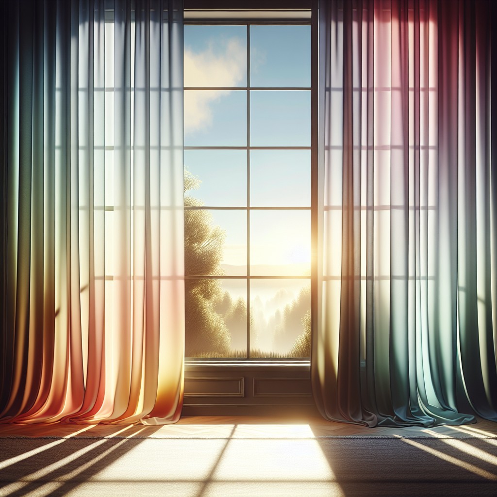 ombre gradient curtain design