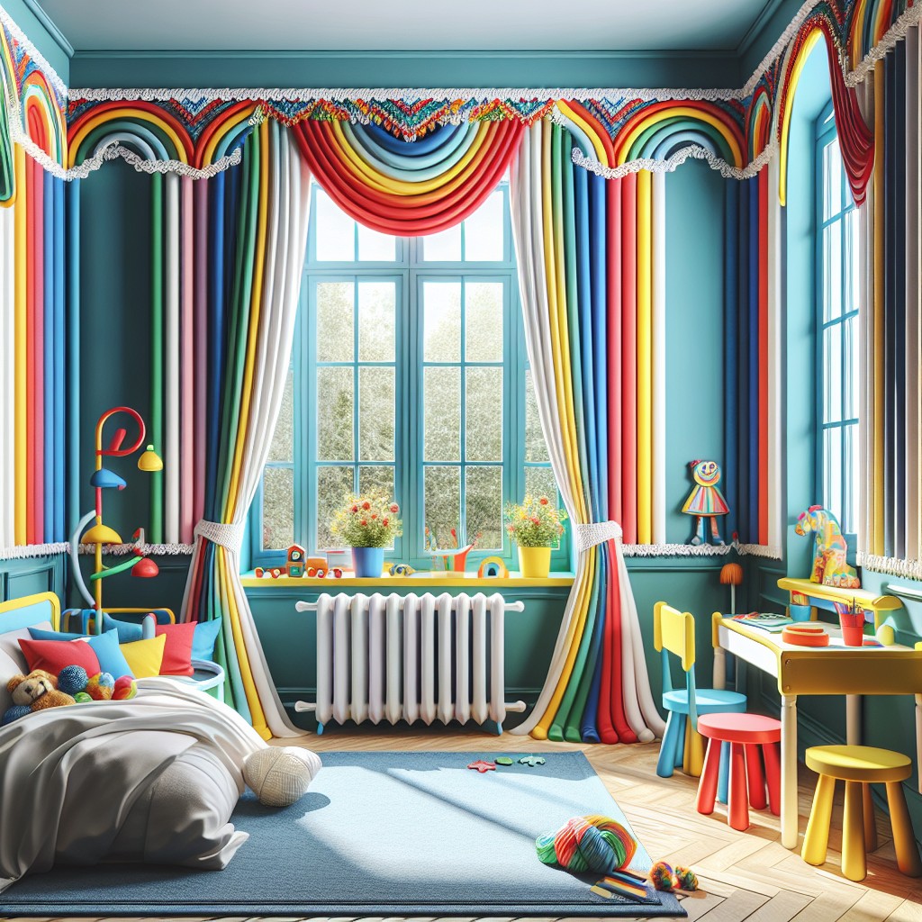 playful theme window trims ideas for kids room