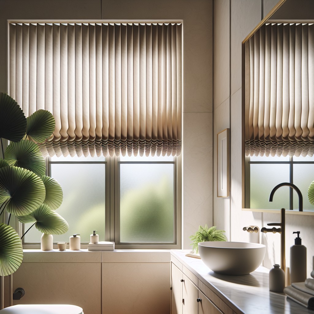 pleated paper shades for temporary bathroom privacy solutions