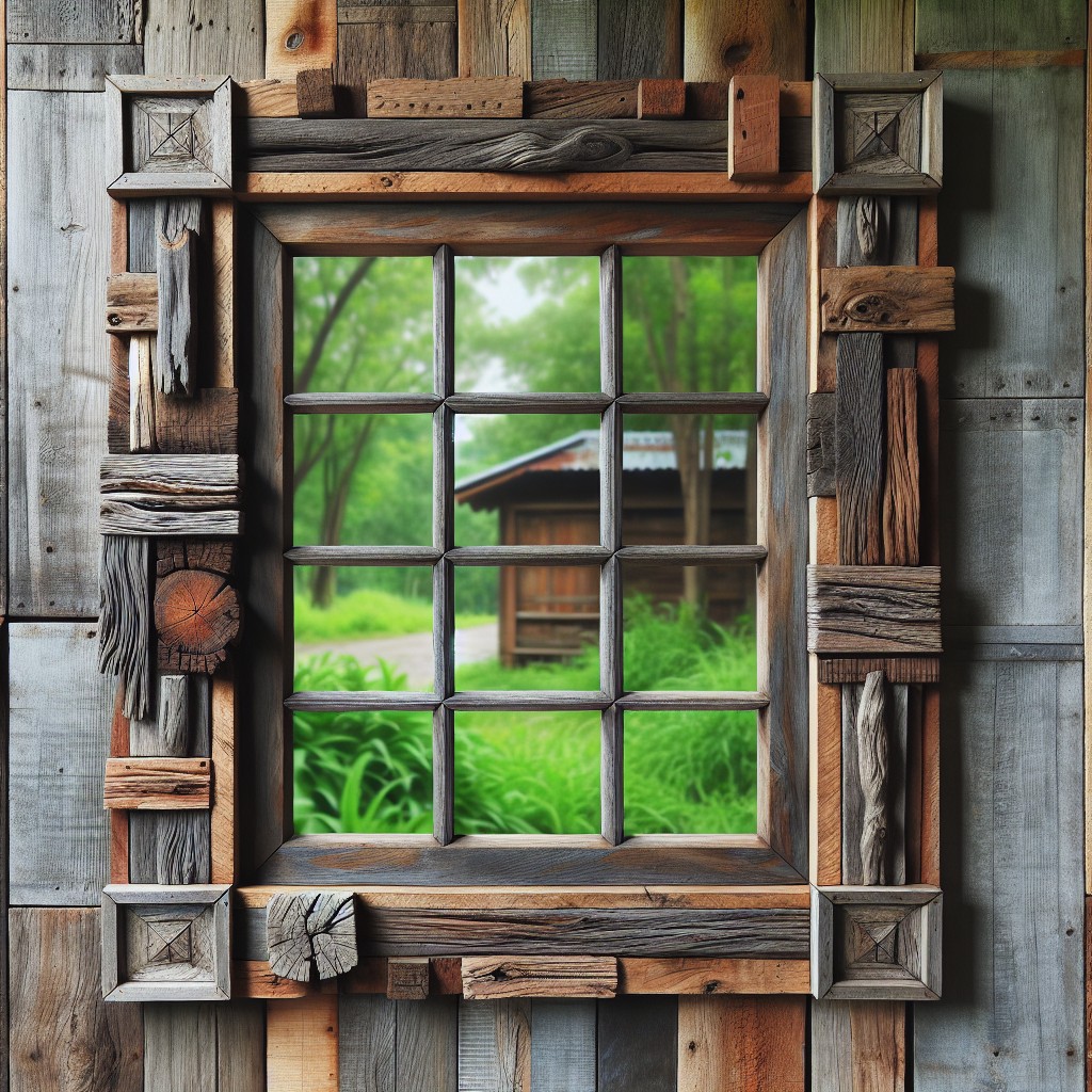 reclaimed barn wood for window framing
