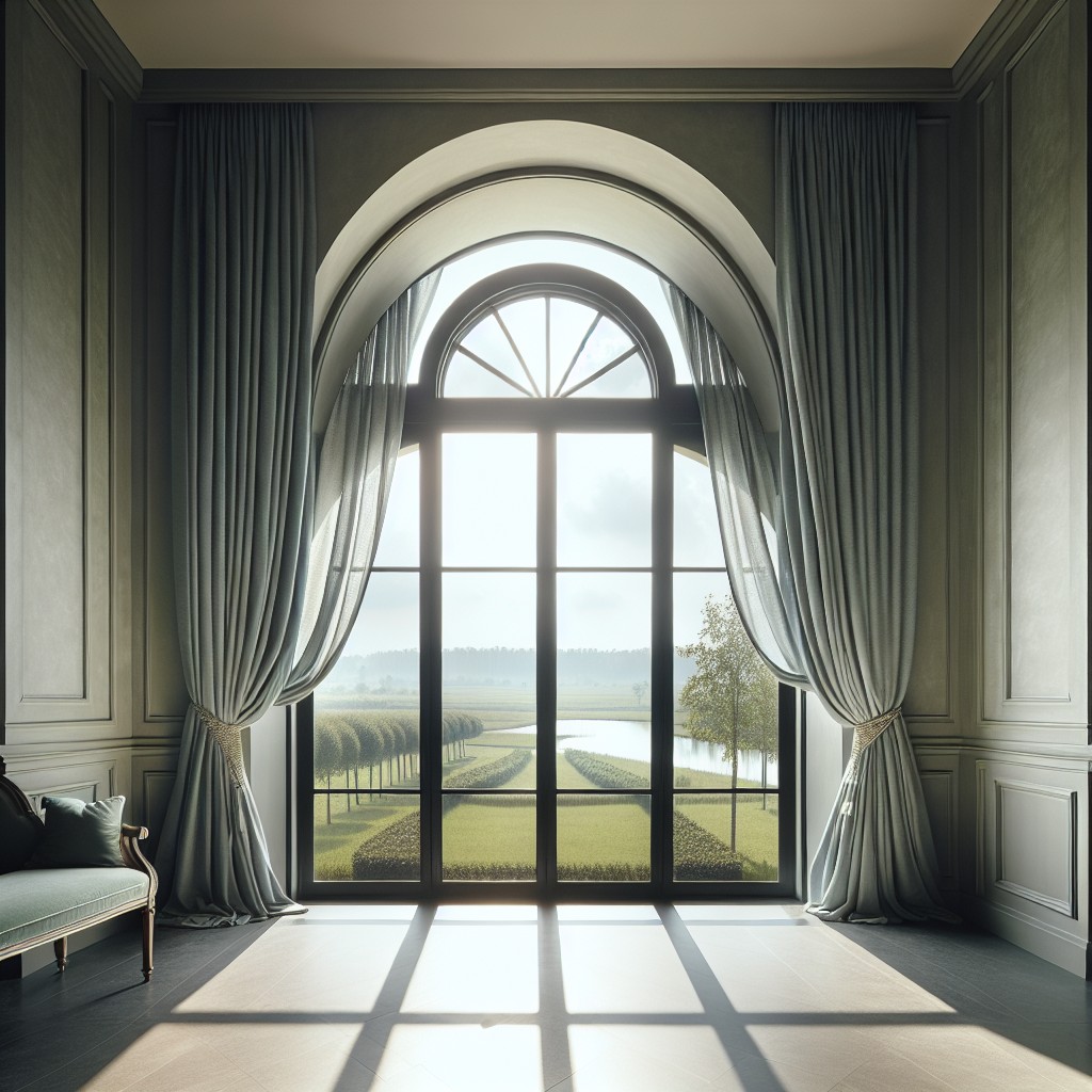 reflecting personal style foremost in choosing arched window treatments