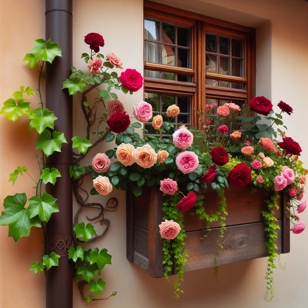 romantic roses and ivy