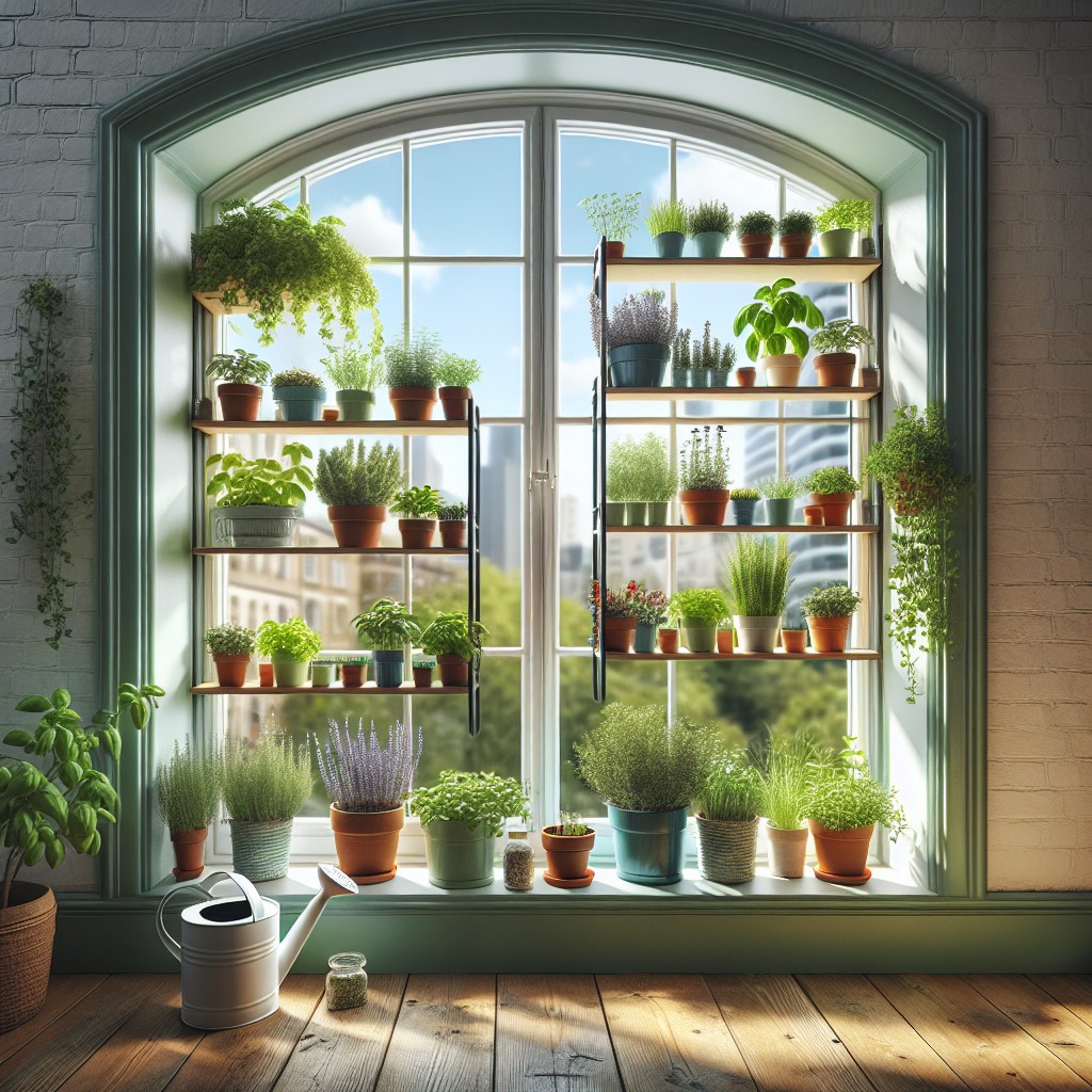 set up an indoor vertical herb garden